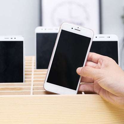 Wooden 24-Slot Mobile Phone Storage Box Organizer by HitMyNeed