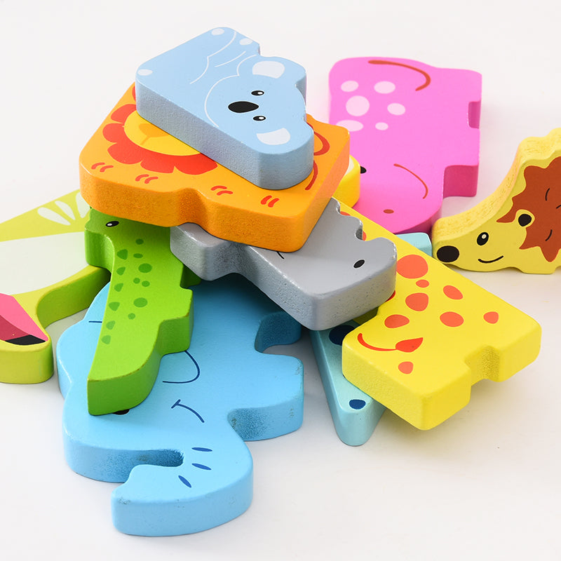 Wooden 3D Animal Puzzle for Kids (2-7 Years) by HitMyNeed