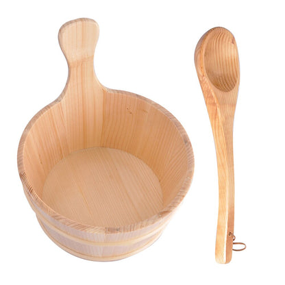 Wooden 4L Sauna Bucket and Ladle Set by HitMyNeed