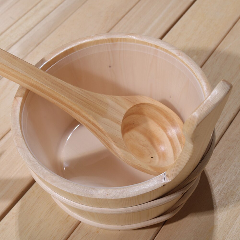 Wooden 4L Sauna Bucket and Ladle Set by HitMyNeed