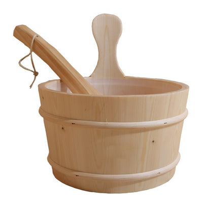 Wooden 4L Sauna Bucket and Ladle Set by HitMyNeed
