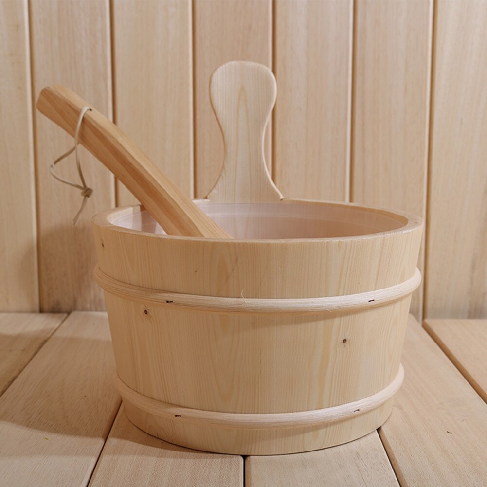 Wooden 4L Sauna Bucket and Ladle Set by HitMyNeed