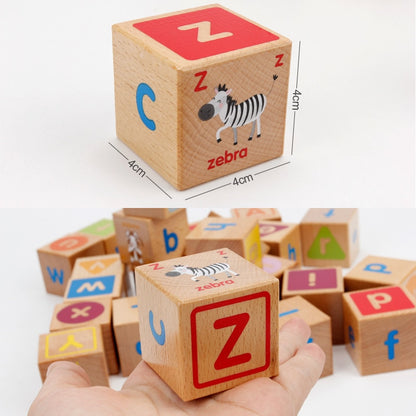 Wooden Alphabet Blocks Educational Toy Set by HitMyNeed