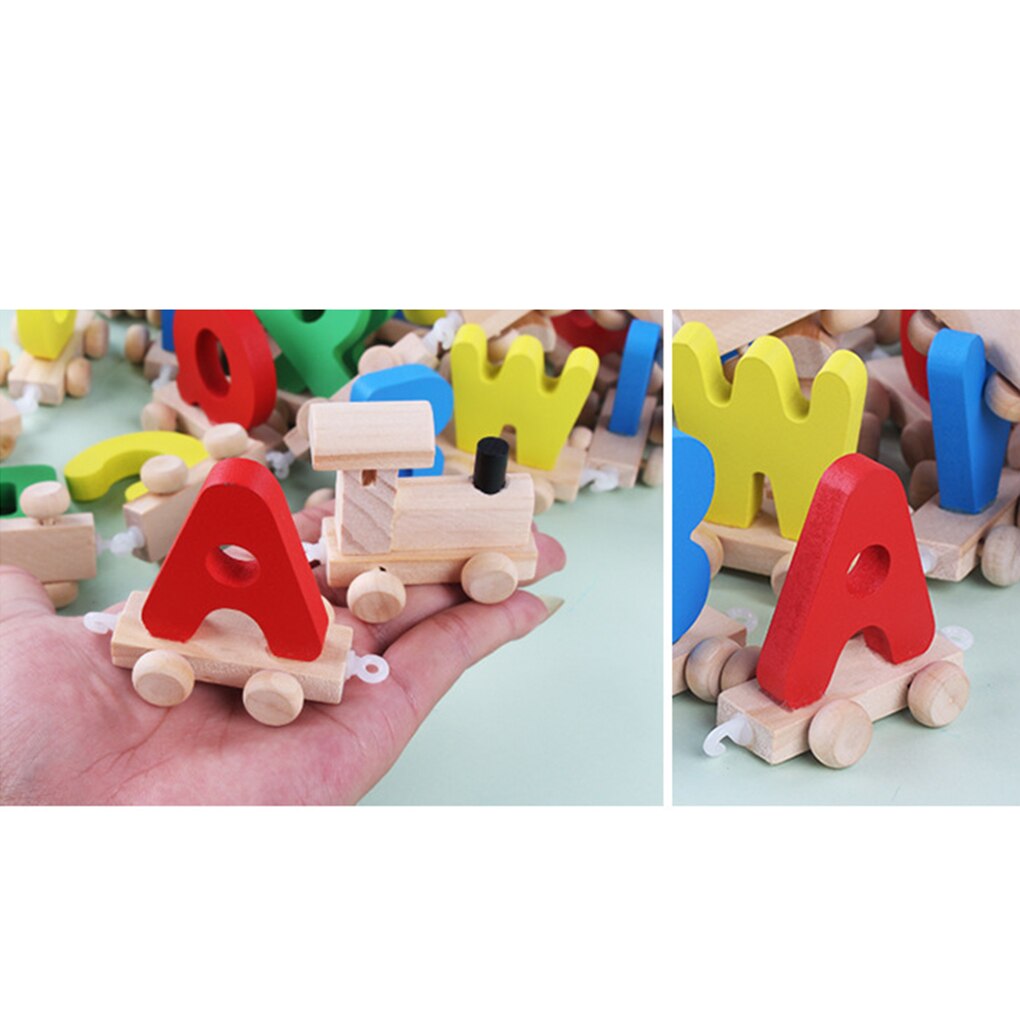 Wooden Alphabet Train Toy for Kids by HitMyNeed