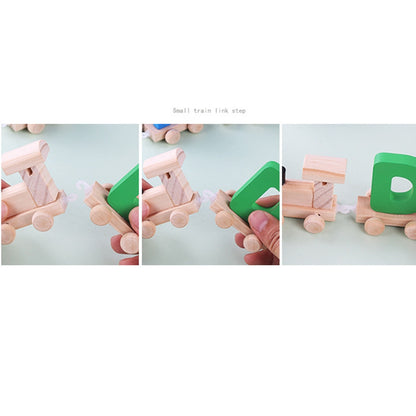 Wooden Alphabet Train Toy for Kids by HitMyNeed