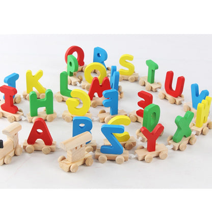 Wooden Alphabet Train Toy for Kids by HitMyNeed
