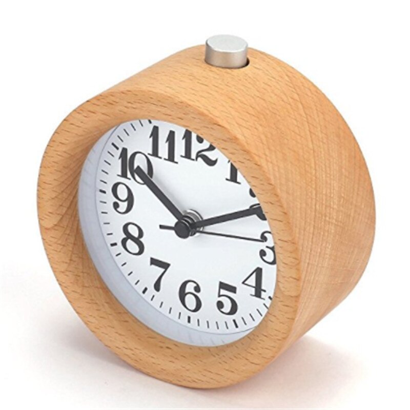 Wooden Analog Alarm Desk Clock with Nightlight by HitMyNeed