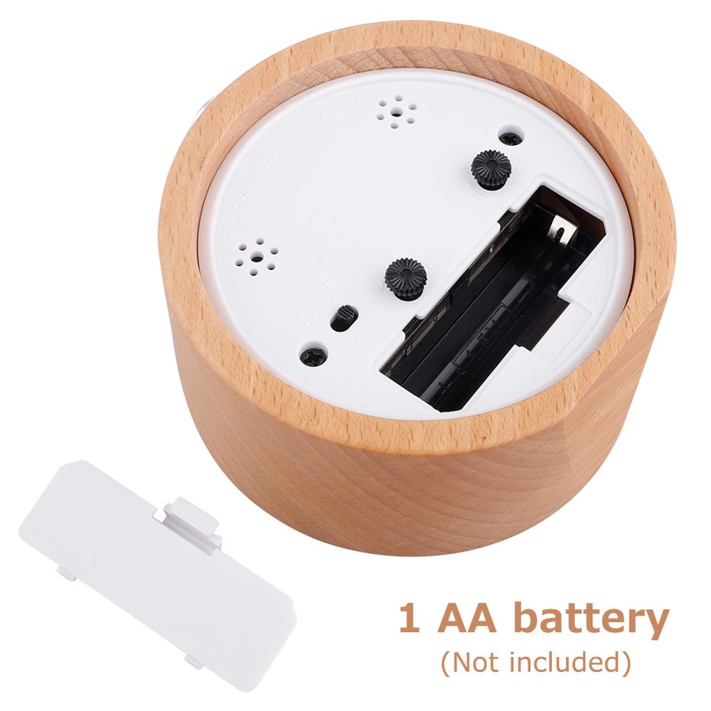 Wooden Analog Alarm Desk Clock with Nightlight by HitMyNeed