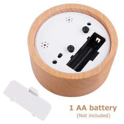 Wooden Analog Alarm Desk Clock with Nightlight by HitMyNeed