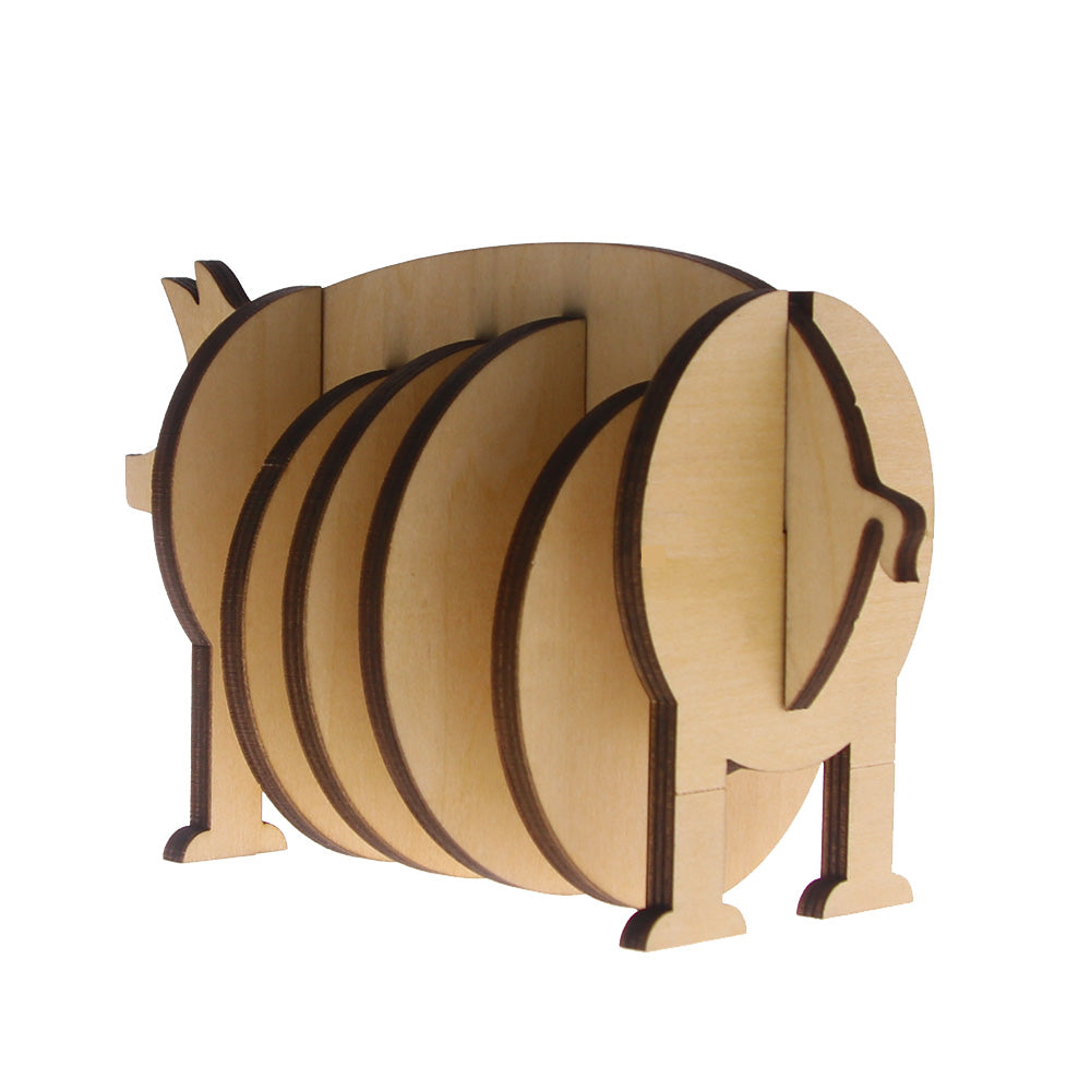 Wooden Animal Coaster Set of 7 for Hot & Cold Drinks by HitMyNeed