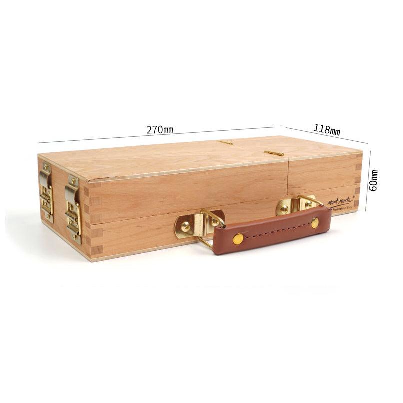 Wooden Art Supply Box with Brush and Paint Organizer by HitMyNeed
