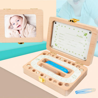 Wooden Baby Tooth Box with Photo Frame by HitMyNeed