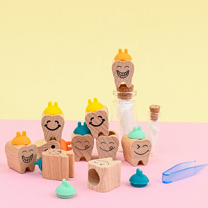 Wooden Baby Tooth Keepsake Storage Set by HitMyNeed