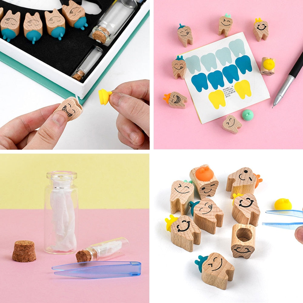 Wooden Baby Tooth Keepsake Storage Set by HitMyNeed