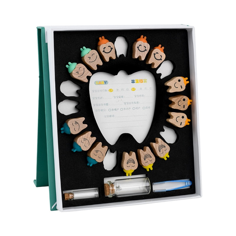 Wooden Baby Tooth Keepsake Storage Set by HitMyNeed