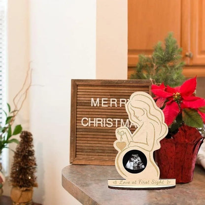 Wooden Baby Ultrasound Photo Frame for Expectant Moms by HitMyNeed