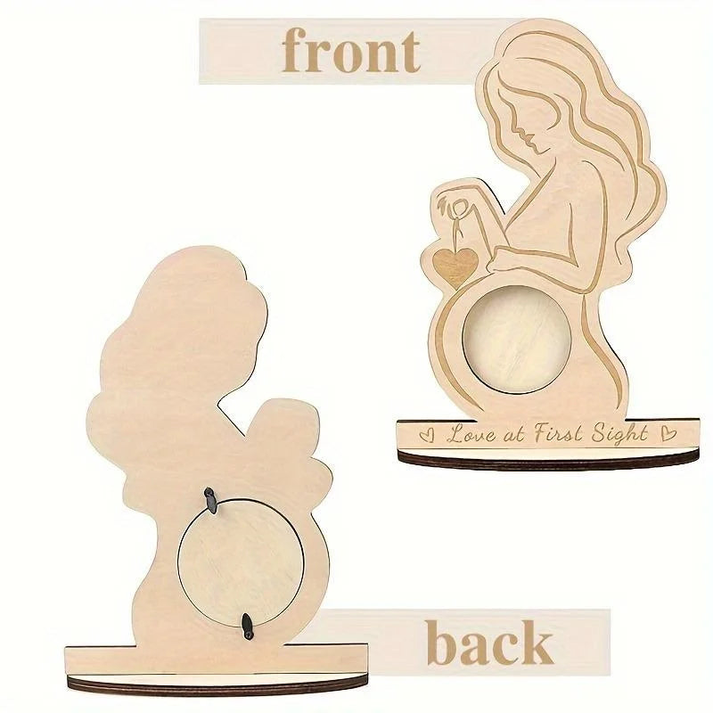 Wooden Baby Ultrasound Photo Frame for Expectant Moms by HitMyNeed