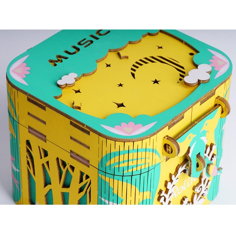 Wooden Ballerina DIY Music Jewelry Box Puzzle by HitMyNeed