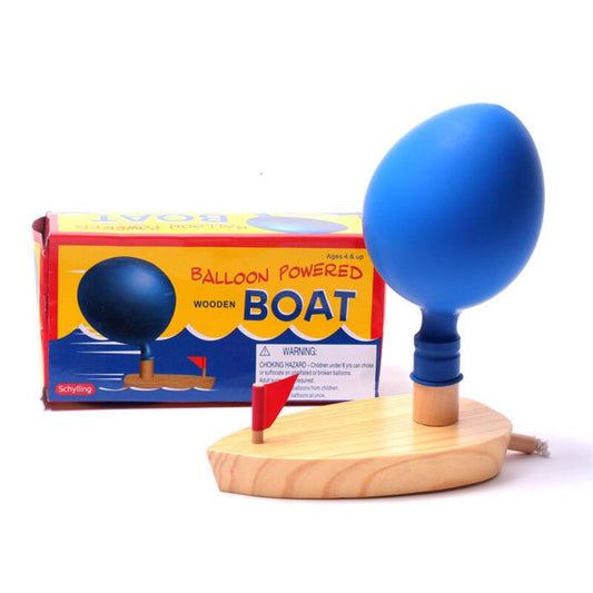 Wooden Balloon Boat Toy for Kids Science Play by HitMyNeed