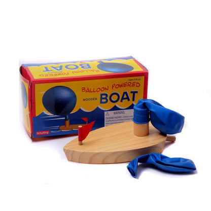 Wooden Balloon Boat Toy for Kids Science Play by HitMyNeed