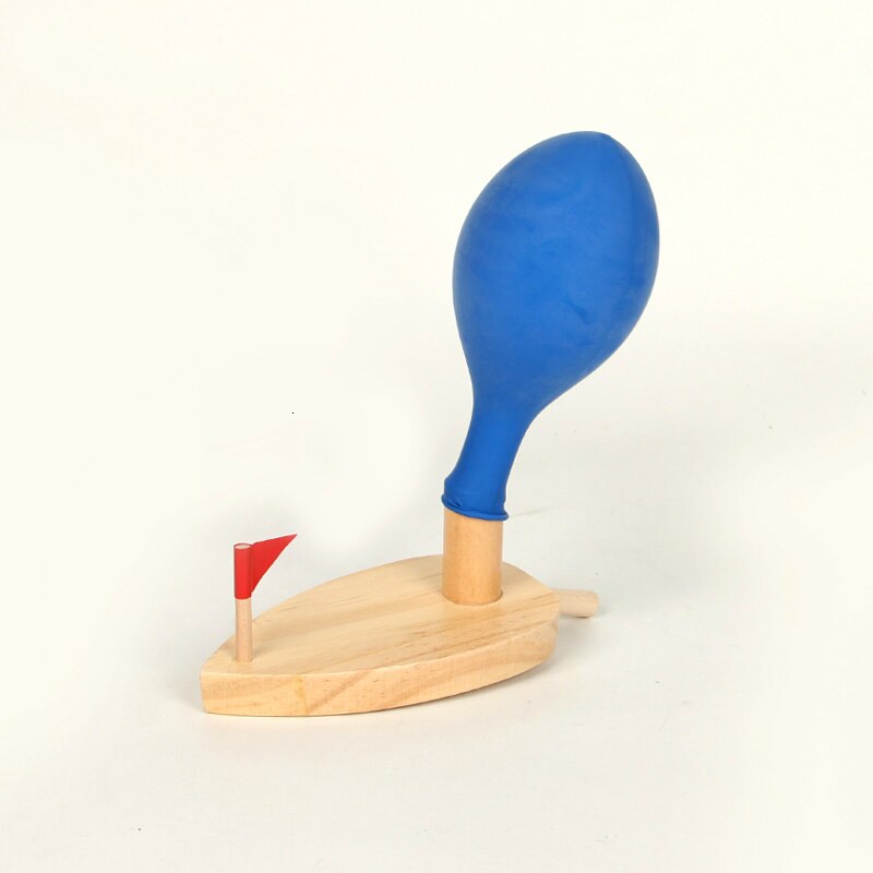 Wooden Balloon Boat Toy for Kids Science Play by HitMyNeed
