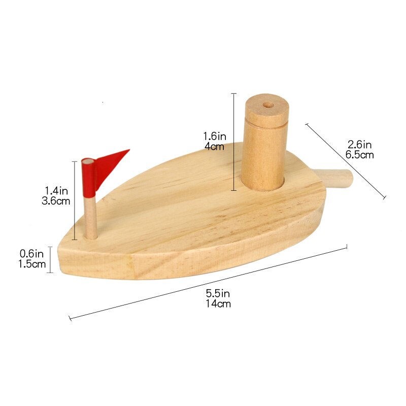 Wooden Balloon Boat Toy for Kids Science Play by HitMyNeed