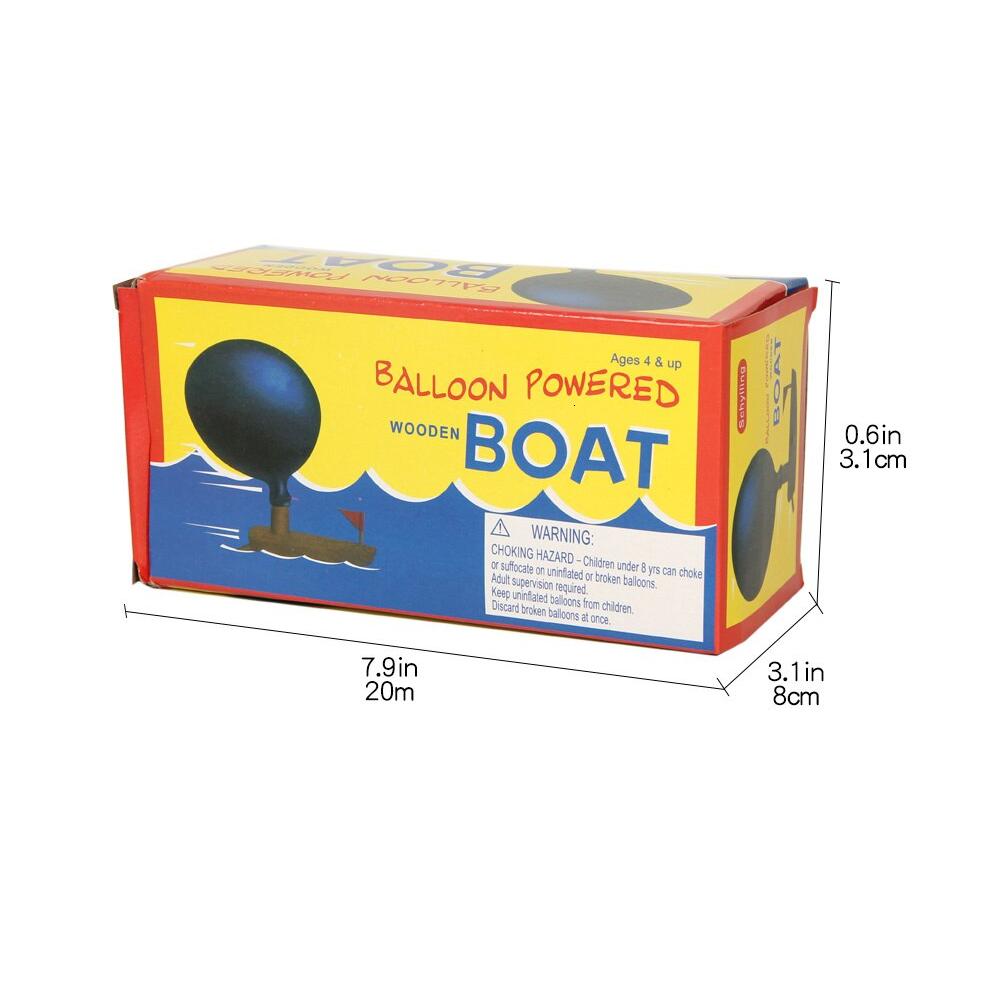 Wooden Balloon Boat Toy for Kids Science Play by HitMyNeed