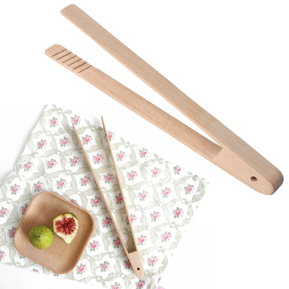 Wooden Bamboo Bread Tongs for Pastry and Toast by HitMyNeed