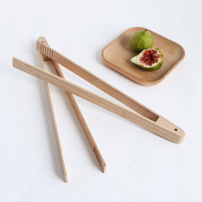 Wooden Bamboo Bread Tongs for Pastry and Toast by HitMyNeed