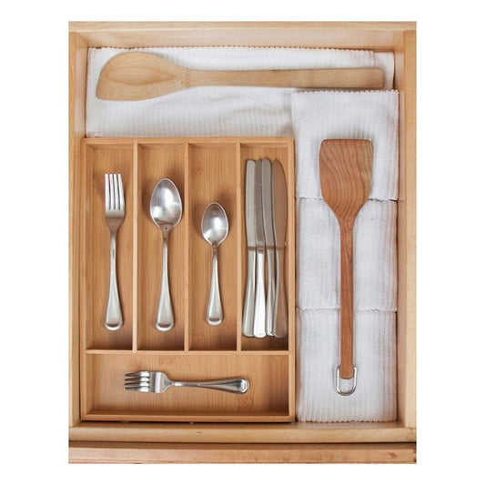Wooden Bamboo Drawer Organizer Storage Tray by HitMyNeed