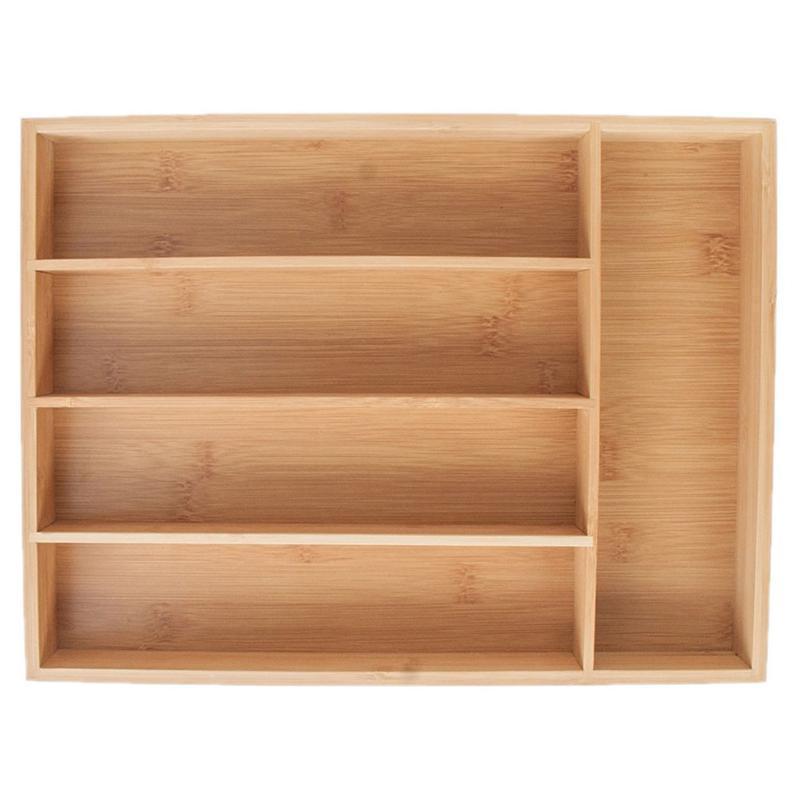 Wooden Bamboo Drawer Organizer Storage Tray by HitMyNeed