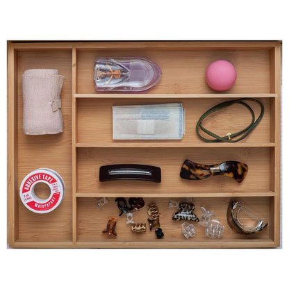 Wooden Bamboo Drawer Organizer Storage Tray by HitMyNeed