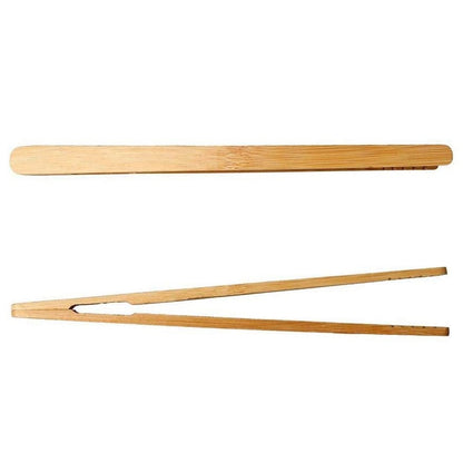 Wooden Bamboo Toast Tongs Set (8 Pieces) by HitMyNeed