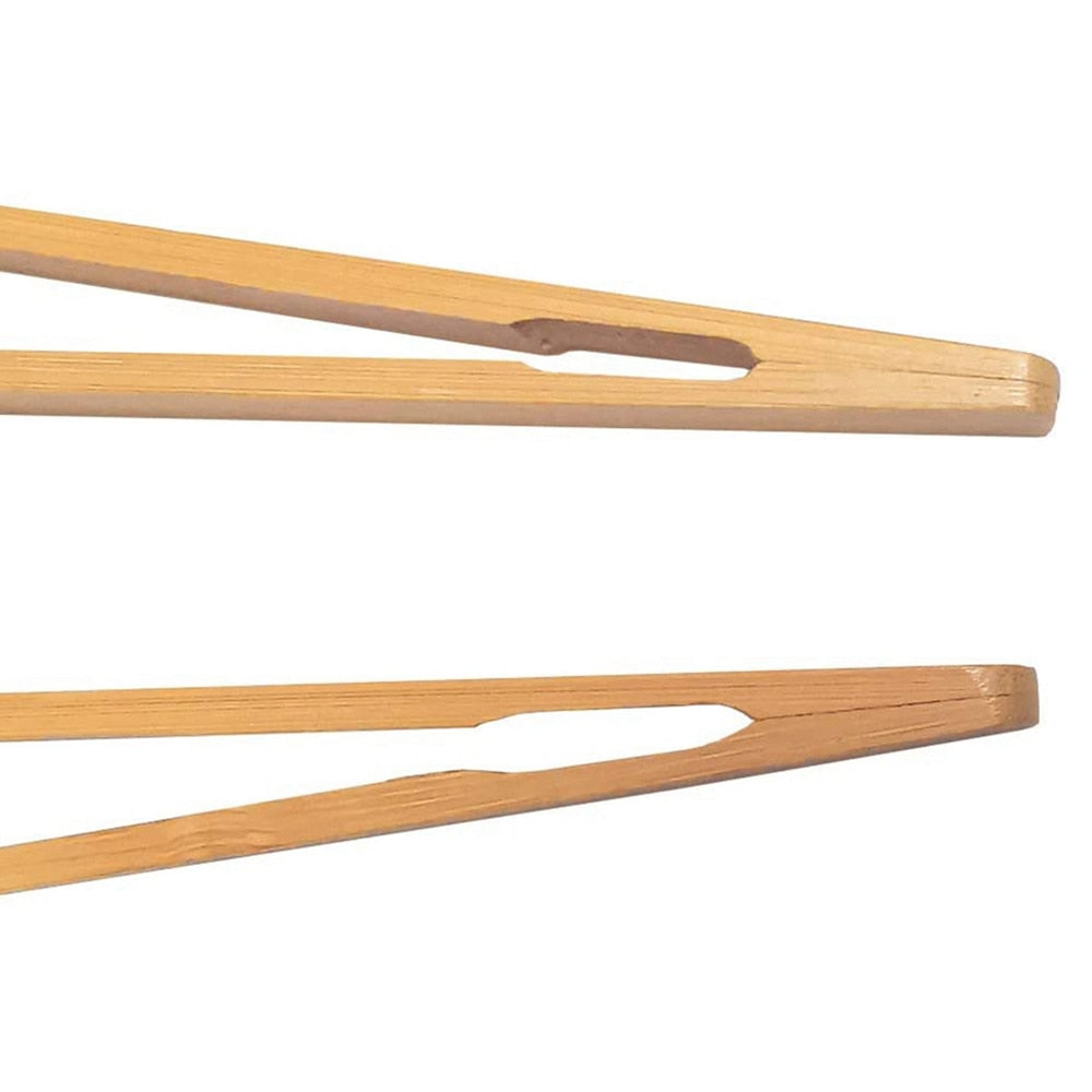 Wooden Bamboo Toast Tongs Set (8 Pieces) by HitMyNeed