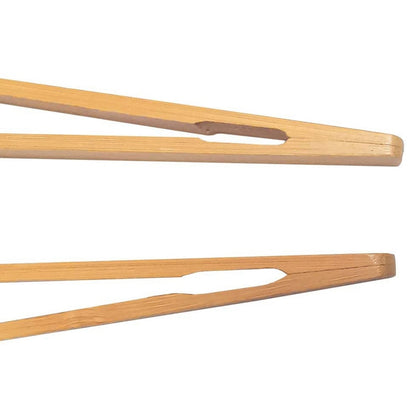 Wooden Bamboo Toast Tongs Set (8 Pieces) by HitMyNeed