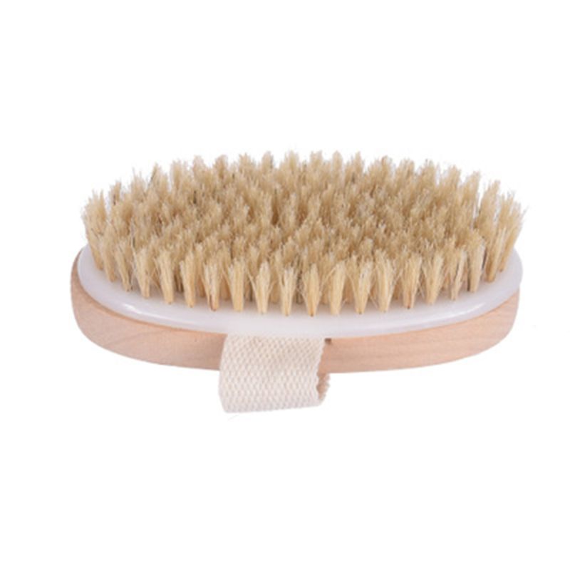 Wooden Base Natural Bath Brush with Boar Bristles by HitMyNeed