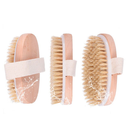 Wooden Base Natural Bath Brush with Boar Bristles by HitMyNeed