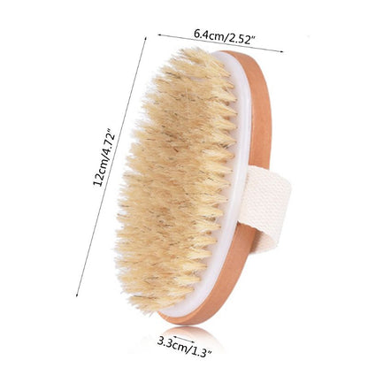 Wooden Base Natural Bath Brush with Boar Bristles by HitMyNeed
