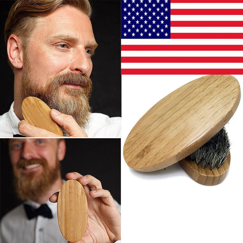 Wooden Beard Brush with Natural Boar Bristles by HitMyNeed