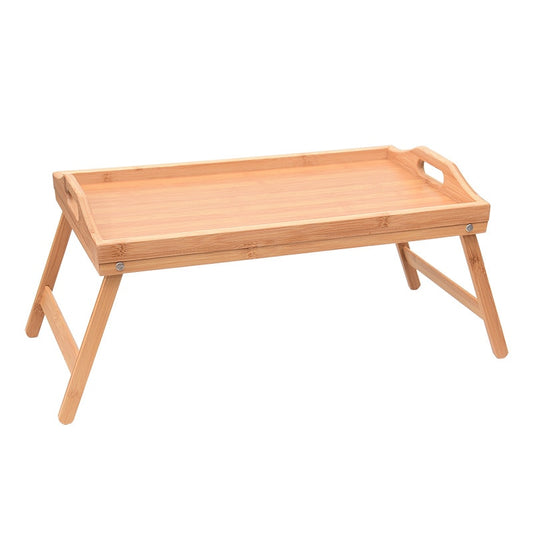 Wooden Bed Tray with Folding Legs and Serving Board by HitMyNeed