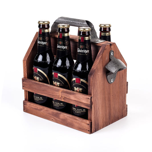 Wooden Beer Carrier with Built-In Bottle Opener by HitMyNeed
