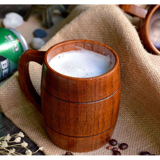 Wooden Beer Mug Party Cup 350ml by HitMyNeed