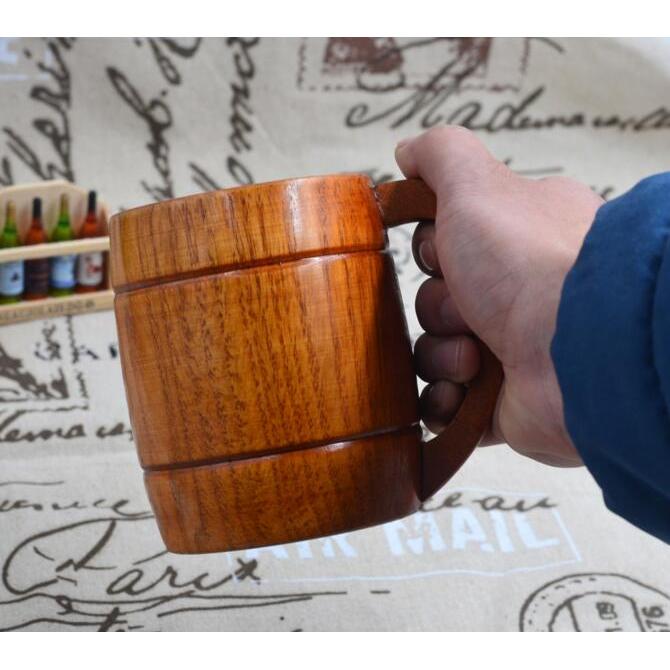 Wooden Beer Mug Party Cup 350ml by HitMyNeed