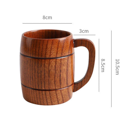 Wooden Big Belly Cup 320ml Rustic Drinkware Mug by HitMyNeed