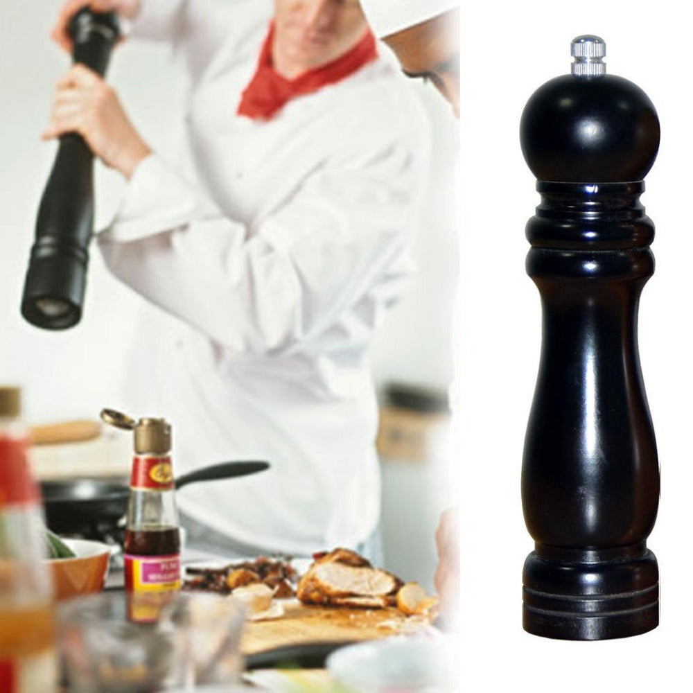 Wooden Black Pepper Crusher Manual Grinder 17cm by HitMyNeed