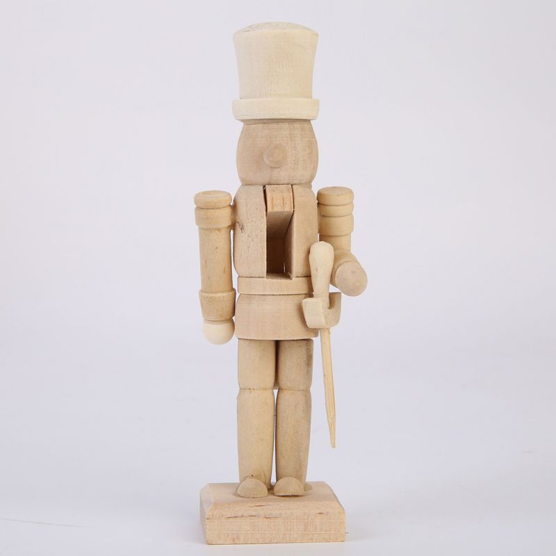 Wooden Blank Nutcrackers Set for DIY (6pcs, 12cm) by HitMyNeed