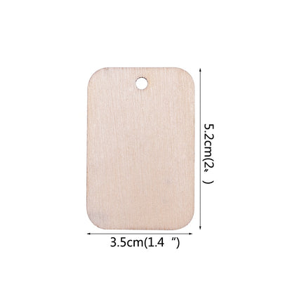 Wooden Blank Tags with String, 50 Pack by HitMyNeed