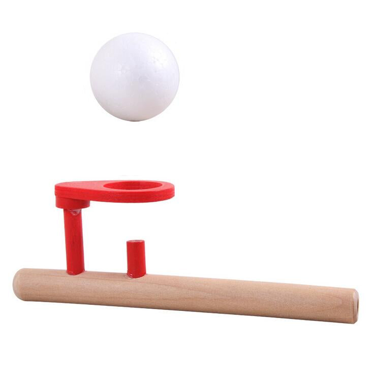 Wooden Blow Floating Ball Toy for Kids by HitMyNeed
