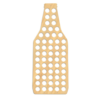 Wooden Bottle Cap Holder Display - 58 Cap Capacity by HitMyNeed