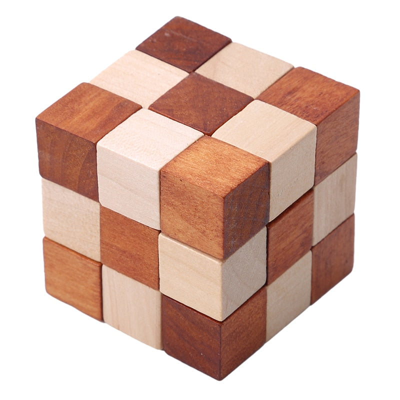 Wooden Brain Teaser Puzzle Set for Adults (6-in-1) by HitMyNeed